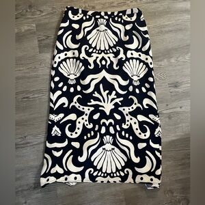 Alex Marie Navy and White Printed Skirt